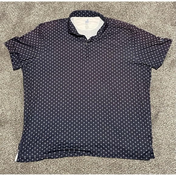 johnnie-O Other - Johnnie‎ O Featherweight Polo XXL Blue Golf Birds Custom Embroidery Logo UPF 50